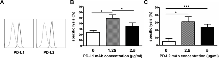 PD-L1/PD-L2 blocking enhanced expanded NK cell cytotoxicity.