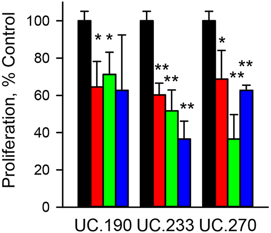 Effect of T-UCR knockdown on MIA PaCa-2 cells proliferation.