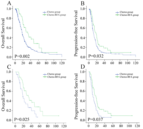 Kaplan&#x2013;Meier curves of LM-NPC patients by different treatment modality in