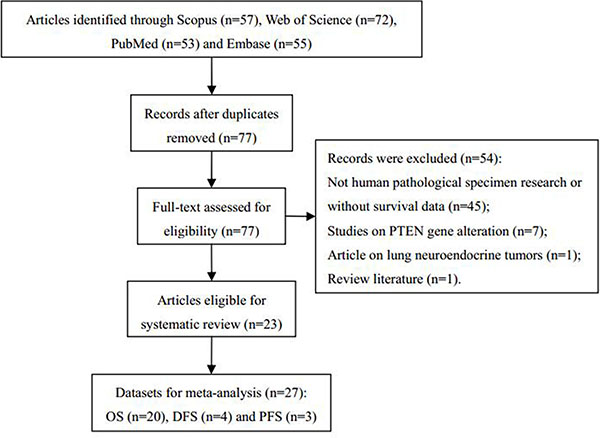 Flow diagram of the selection process in this meta-analysis.