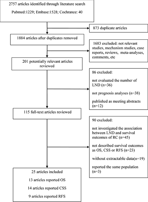 Flow chart for the selection of studies.