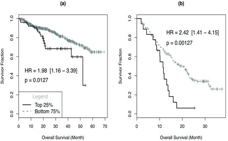 Gene signature of CD138- population is correlated with patient outcome: