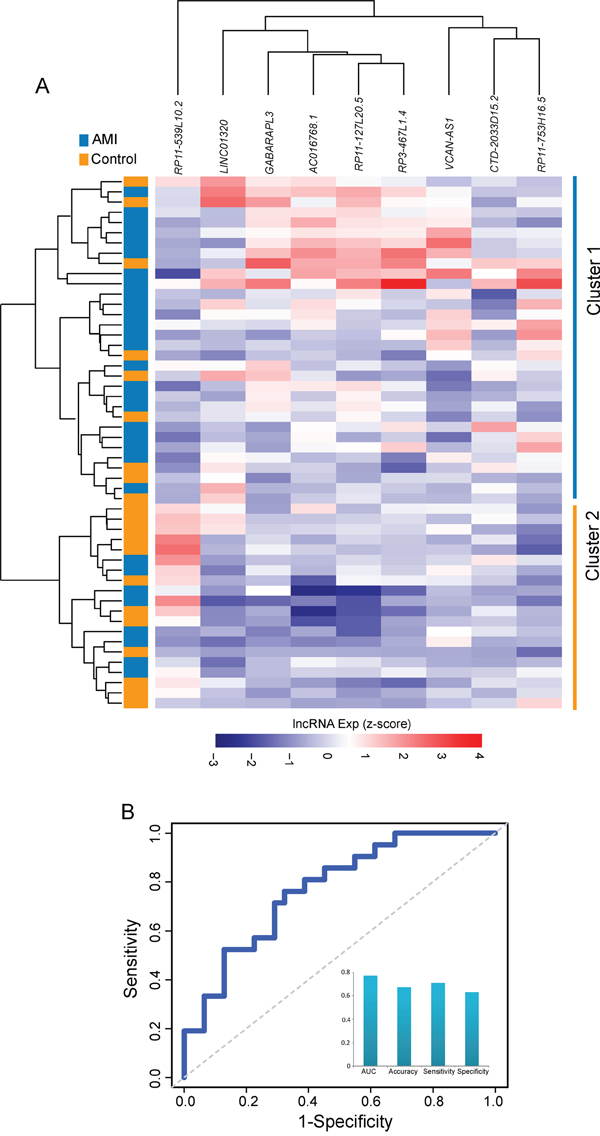 Validation of the 9LncSigAMI in the additional independent cohort.