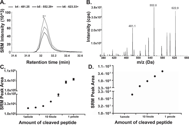 Detection of Cleaved Substrate Peptide by Mass Spectrometry.