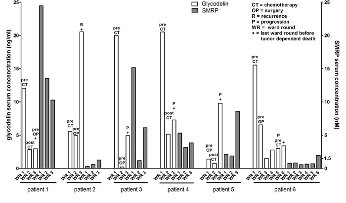 Glycodelin in MPM follow up serum samples.