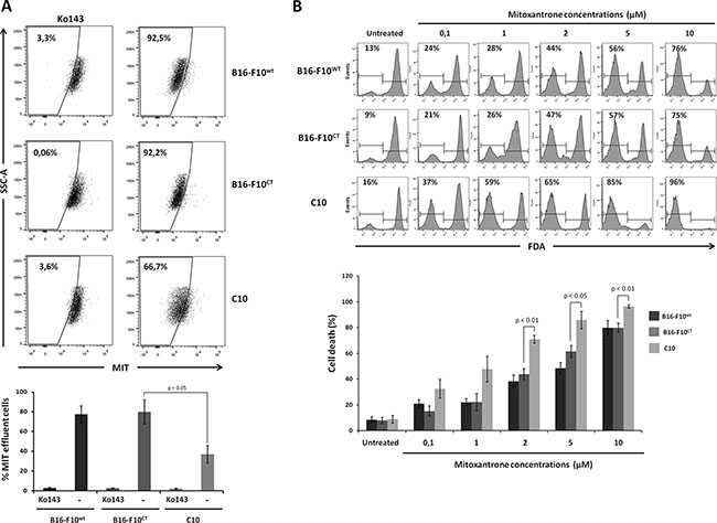 IGF-1 downregulation sensitizes B16-F10 cells to mitoxantrone.