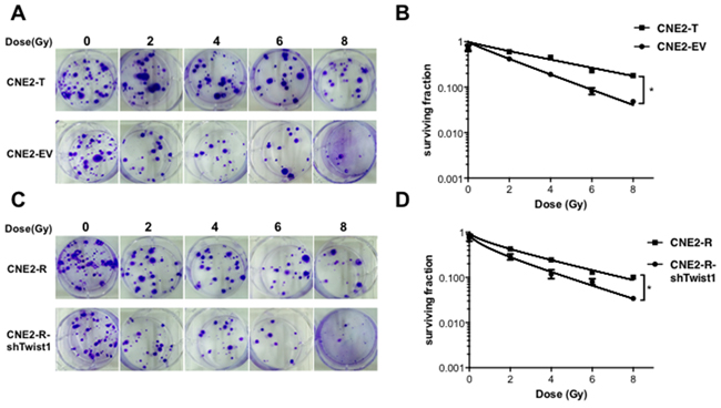 Twist1 induces radiation resistance in NPC cells.