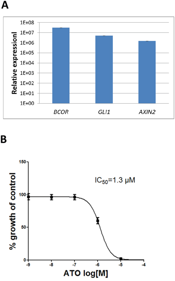 ATO reduces the viability of a short-term CNS HGNET-BCOR cell culture.
