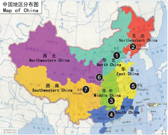 Geographic distribution of sites included in the study.