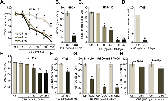Cinobufagin (CBG) exerts potent cytotoxic and anti-proliferative activity against human CRC cells.