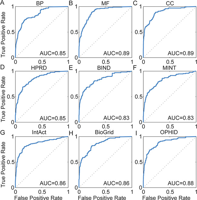 ROC curves for LOOCV analysis.