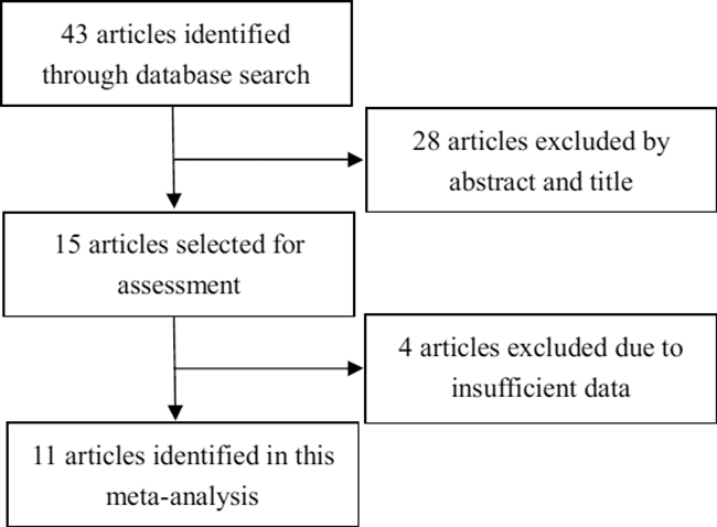 Flow chart depicting the study selection procedure.