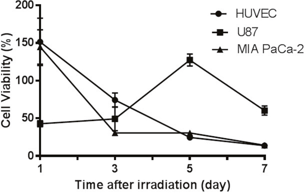 Cell responses to neutron irradiation in the absence of 10B.