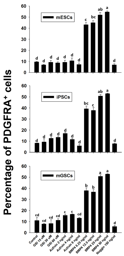 Effect of growth factors on