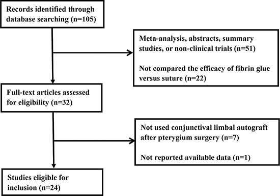 Flow chart showing the selection process for the included studies.