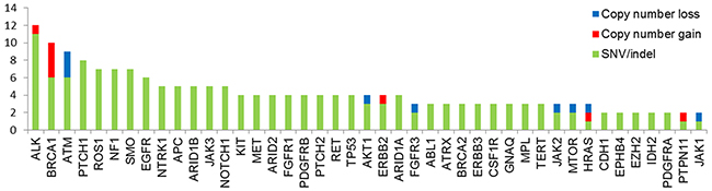 Mutation profiles of 72 patients with neuroblastoma.