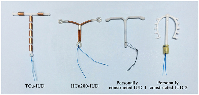 Types of the tailed intrauterine devices (IUDs) used at our institution.