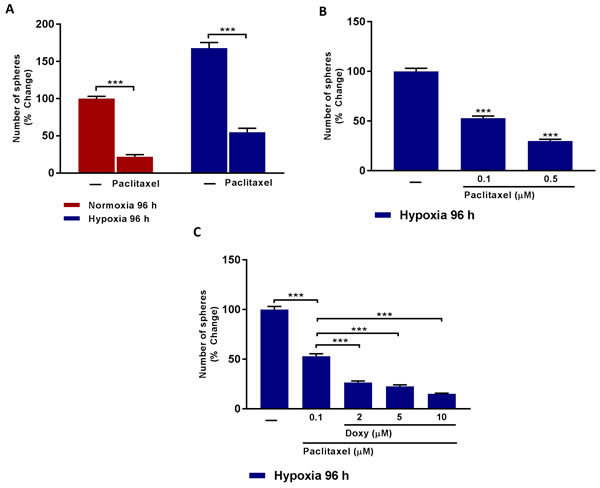 Doxycycline increases hypoxic CSCs sensitivity to paclitaxel treatment.