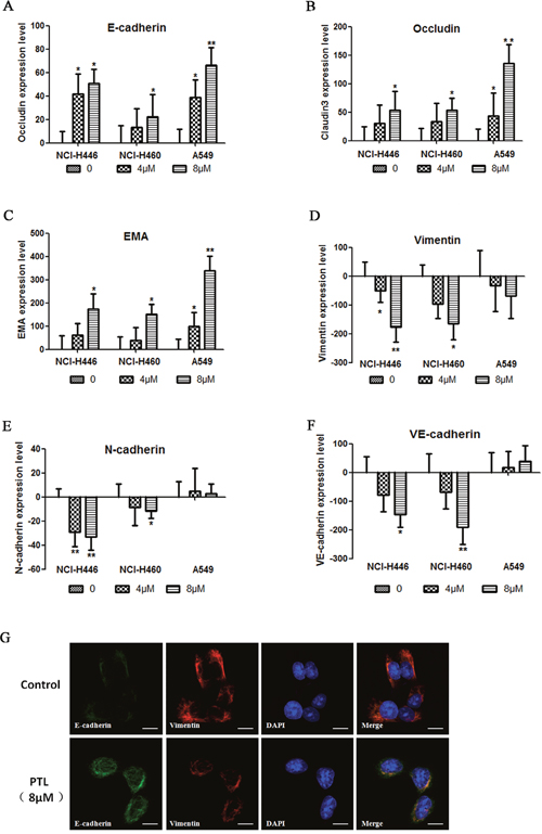 changes in EMT PTL reverses biomarkers.