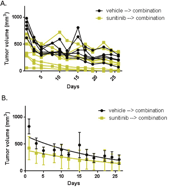 Abemaciclib in combination with sunitinib is active in RCC in mice.