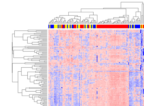 Unsupervised hierarchical clustering analysis of serum microRNA expression profiles.