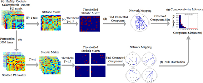 Schematic of the network-based statistics analysis.