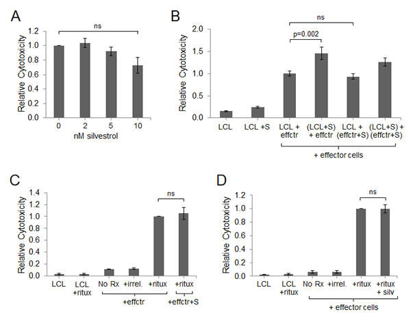 Effector cell cytotoxic activity is maintained in the presence of silvestrol.