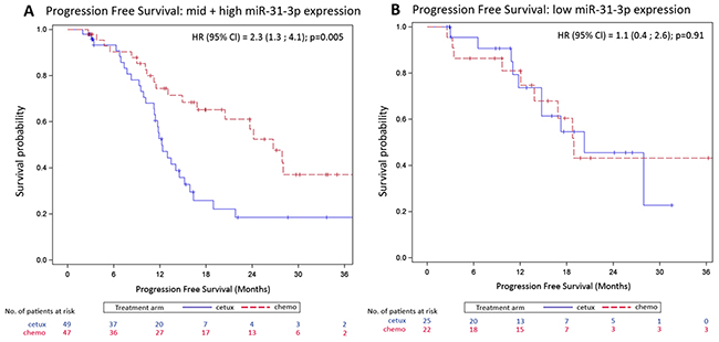 Kaplan-Meier curves of progression-free survival (PFS) by treatment arm.
