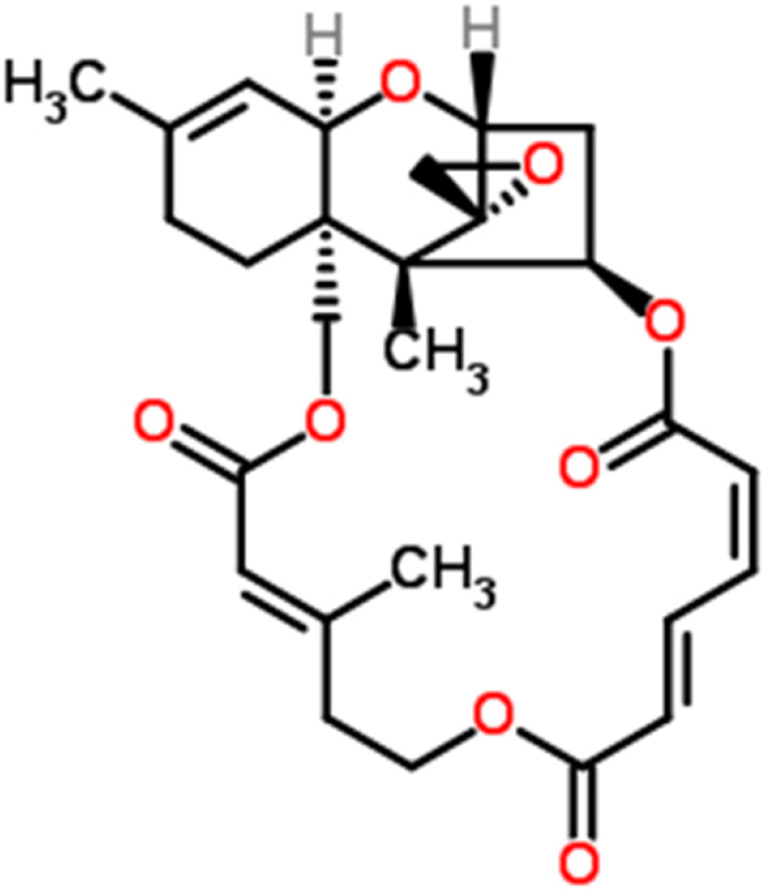 Chemical structure of Verrucarin J.