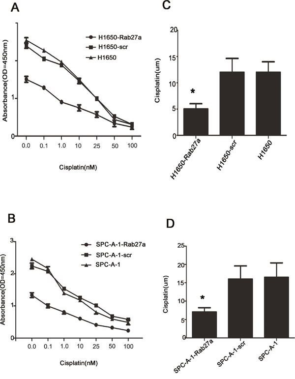 Rab27a expression increases sensitivity to chemotherapeutic drugs.