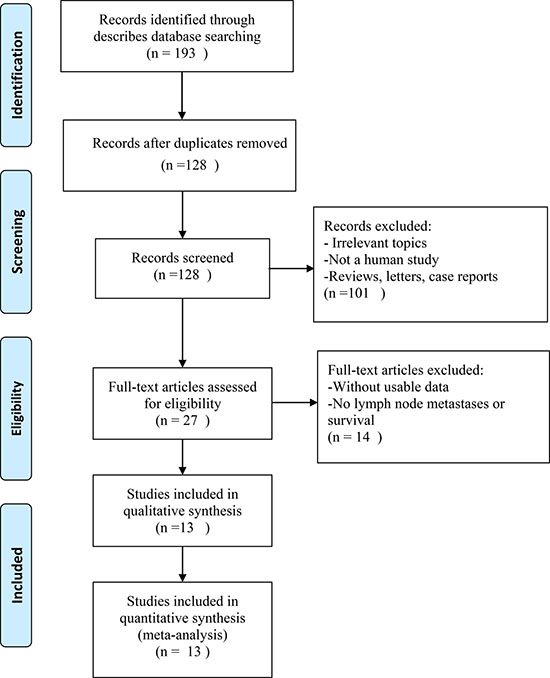 The flow diagram of this meta-analysis.