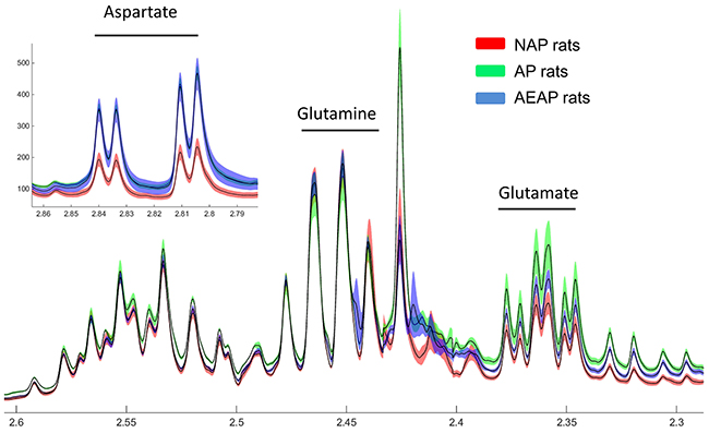 NMR spectrum of Glu, Gln and Asp.