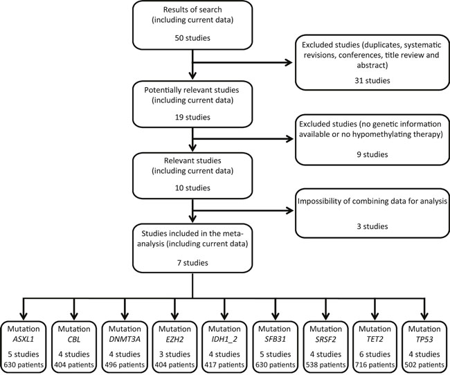 Flow chart of studies included and excluded in the meta-analysis.