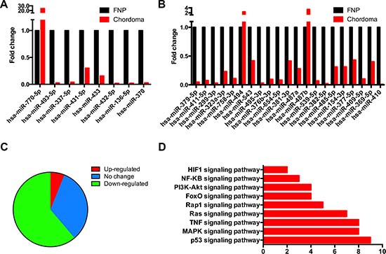 Suppressed expression of the imprinted gene clusters in DLK1-MEG3 region.