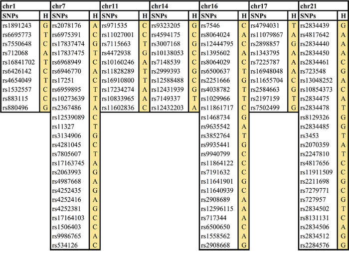 Seven novel cancer risk loci/haplotypes.