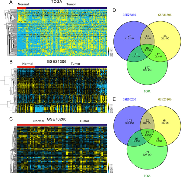 Expression profiles of miRNAs in prostate cancer specimens compared with normal prostate tissues.