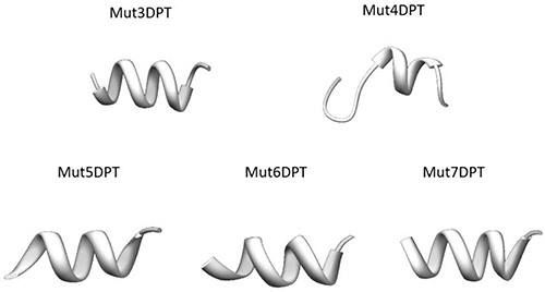 Tertiary structure of the new generated shuttles was predicted using PEP-FOLD.