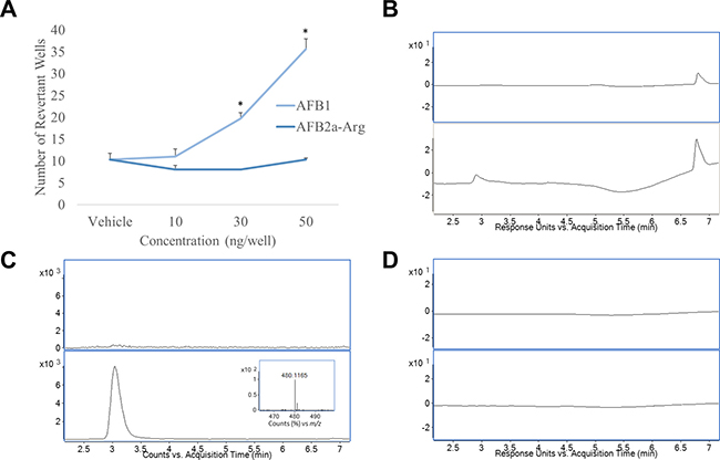 Conversion of AFB1 to AFB2a-Arg removes mutagenicity through eliminating DNA adduct formation.