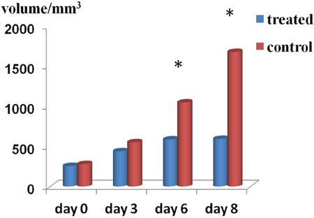 Tumor volume changes.