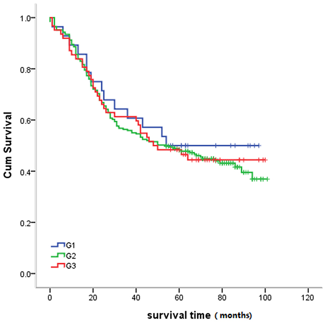 Relationship between histologic grade and survival.