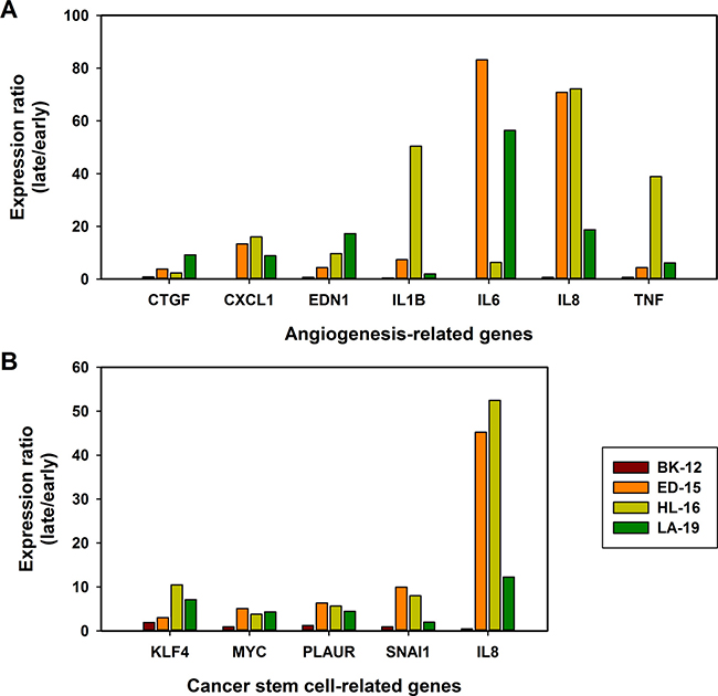 Changes in gene expression.