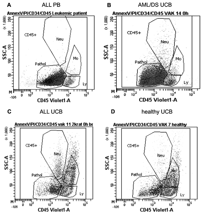 Distribution of pathological and normal cells.