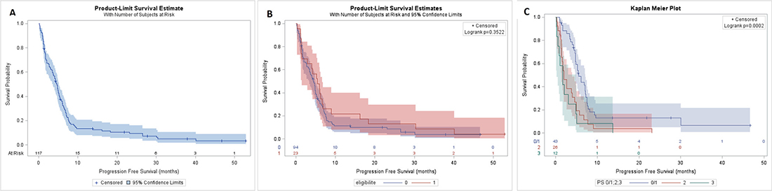 PFS of population.