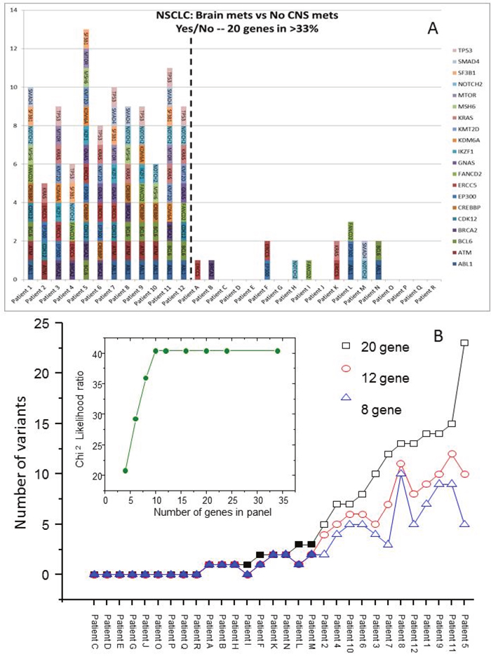 Variants present in individual tumors after filtering strategy.