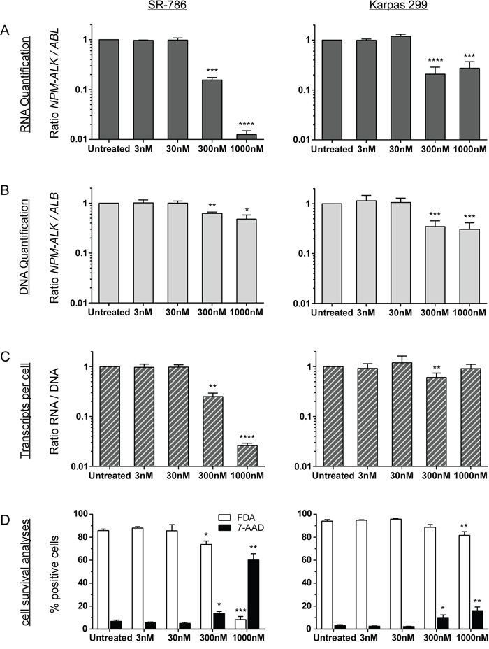 NPM-ALK quantification after crizotinib treatment in vitro.