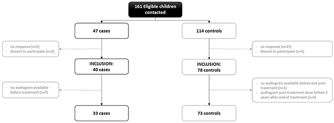 Flow chart of patient selection and inclusion to the study.
