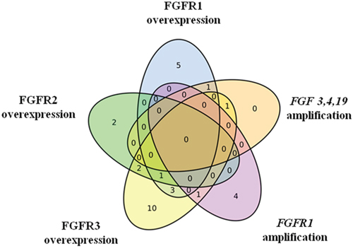 FGFR aberrations in primary tumors.
