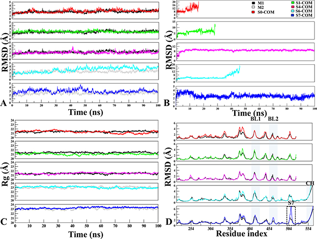 The monitoring of MD trajectories.