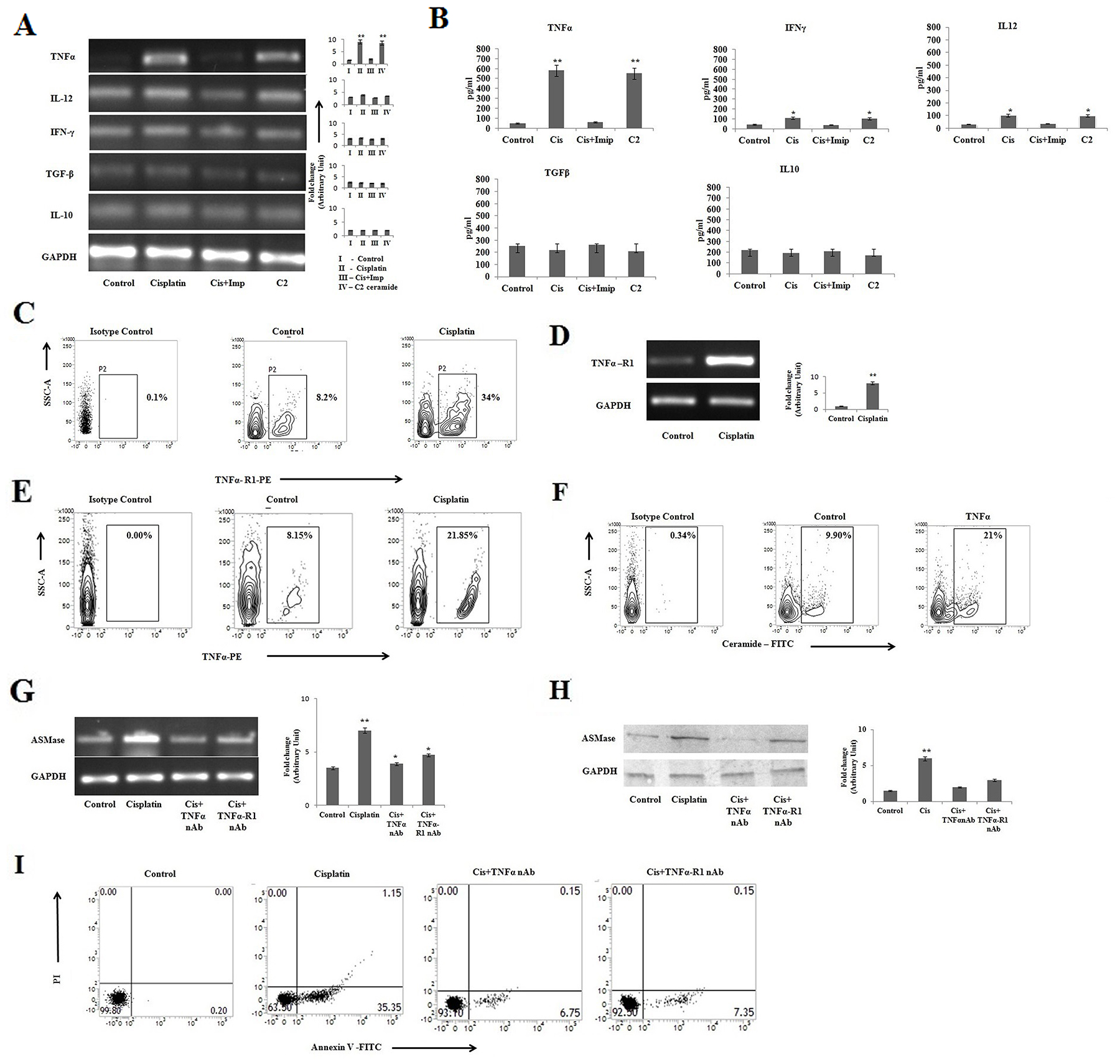 Cisplatin induces apoptosis in PKC&#x03B4; silenced B16F10 cells by TNF&#x03B1; mediated pathway.