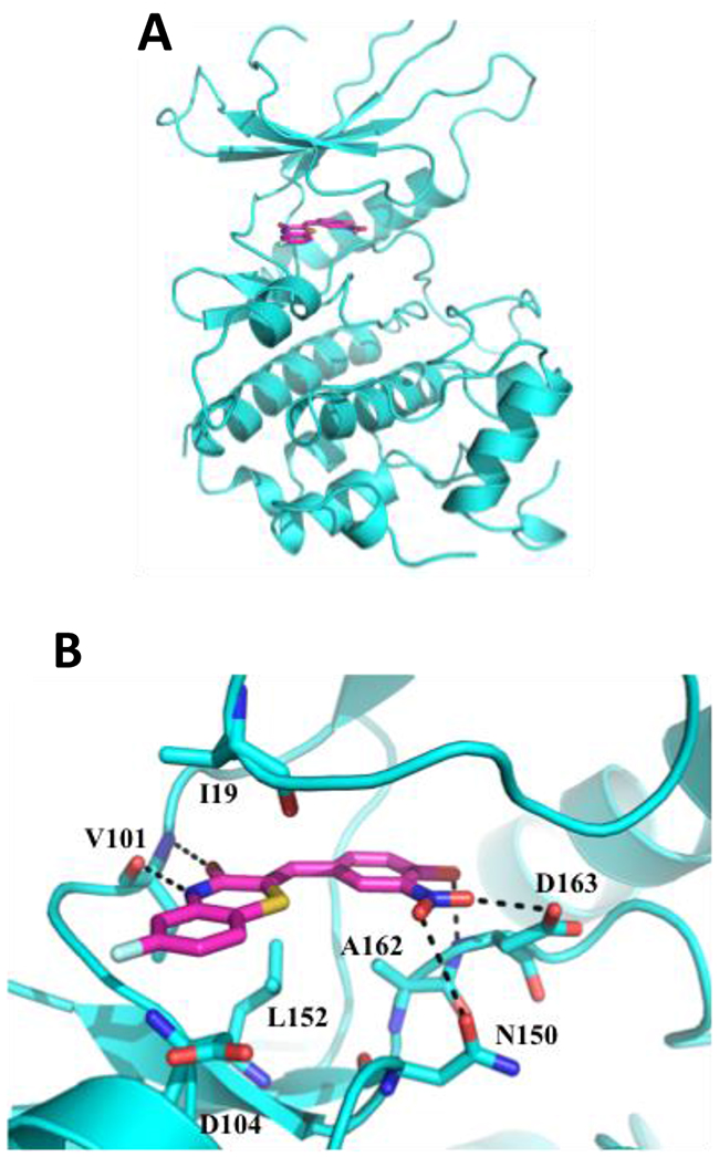 Molecular docking of CDK6-ON108110.